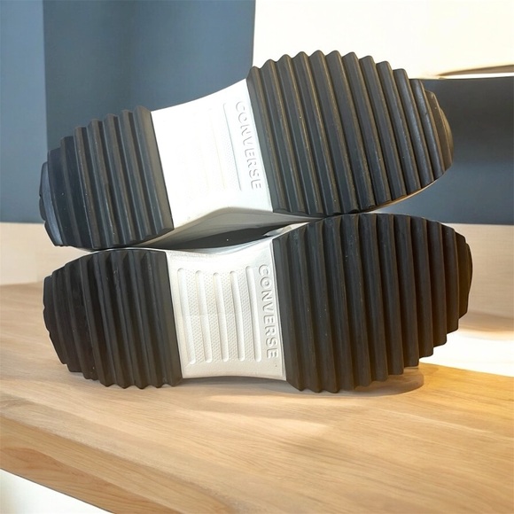 Converse Run Star Hike Platform Sneakers 9.5 Black Canvas Chuck Taylor Shoes​ - Picture 4 of 10